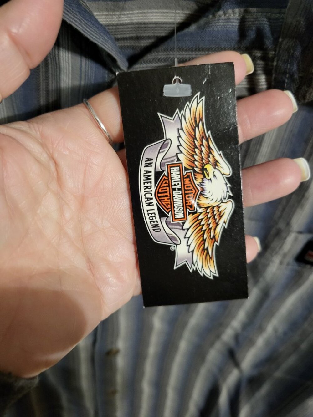 NWT AUTHENTIC VINTAGE HARLEY DAVIDSON EMBROIDERED MENS BUTTON DOWN SZ L - Picture 7 of 8